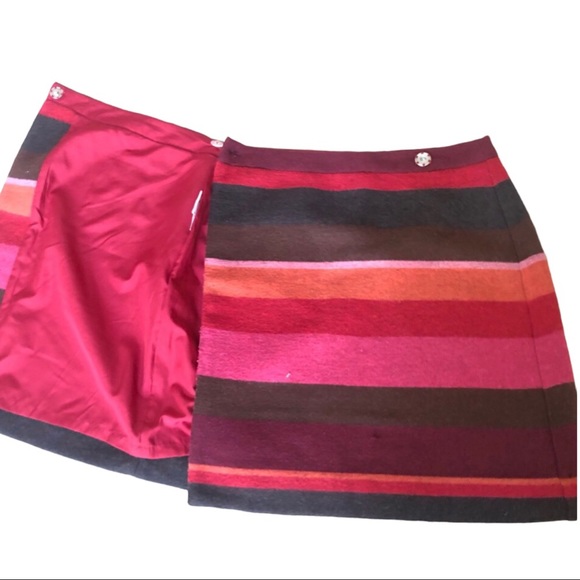 Loft 00 petite pencil short skirt striped pattern fall - Picture 4 of 8